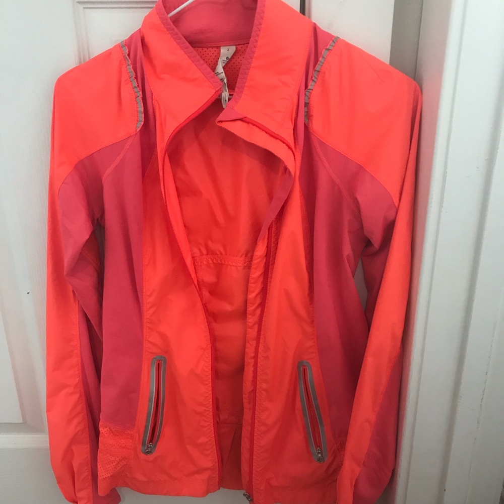 EUC lululemon reflective coral jacket size 2